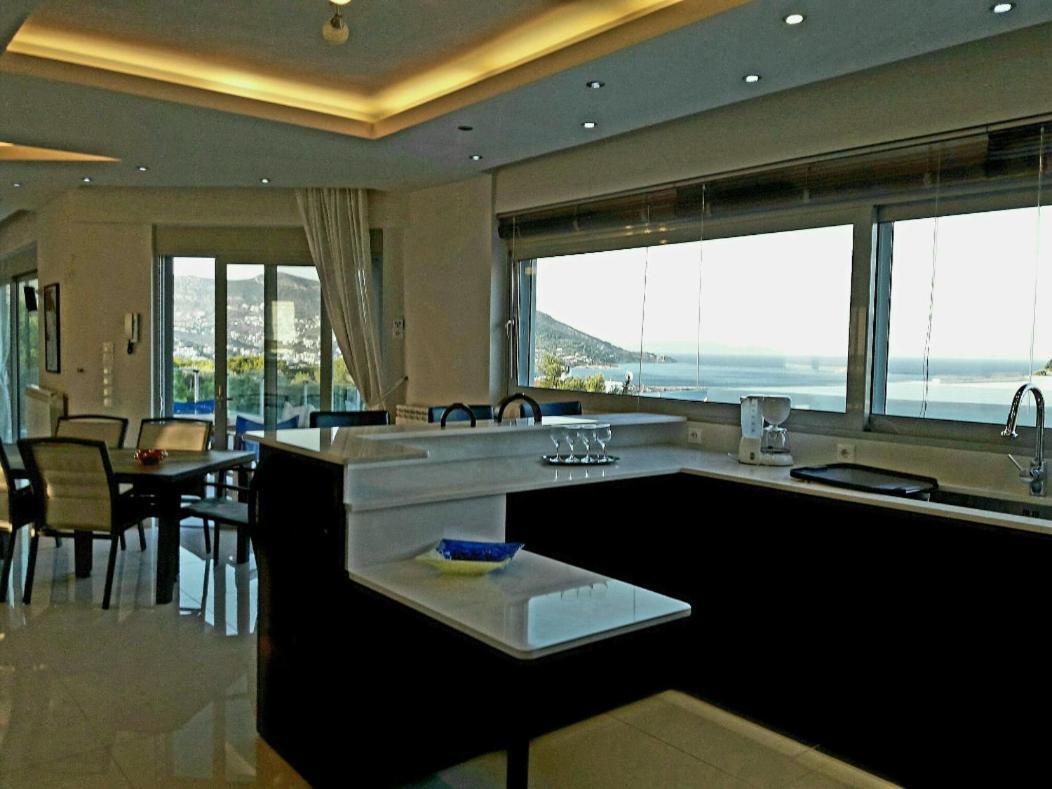 Seaview Pool Villa Near Beach And Athens Airport Pórto Ráfti Eksteriør bilde