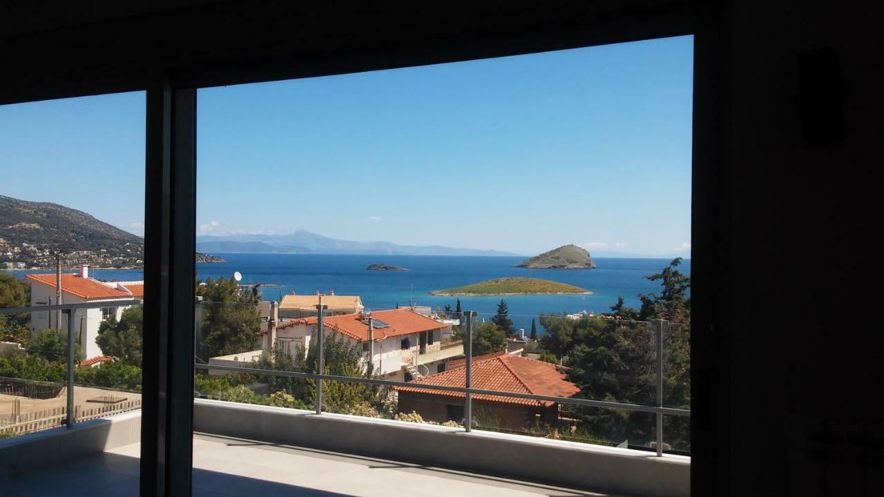 Seaview Pool Villa Near Beach And Athens Airport Pórto Ráfti Eksteriør bilde