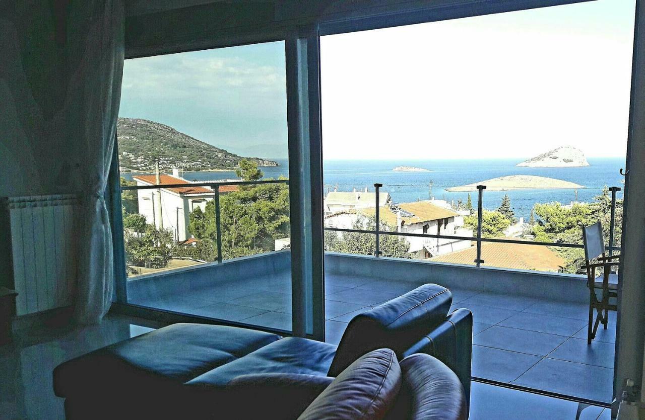 Seaview Pool Villa Near Beach And Athens Airport Pórto Ráfti Eksteriør bilde